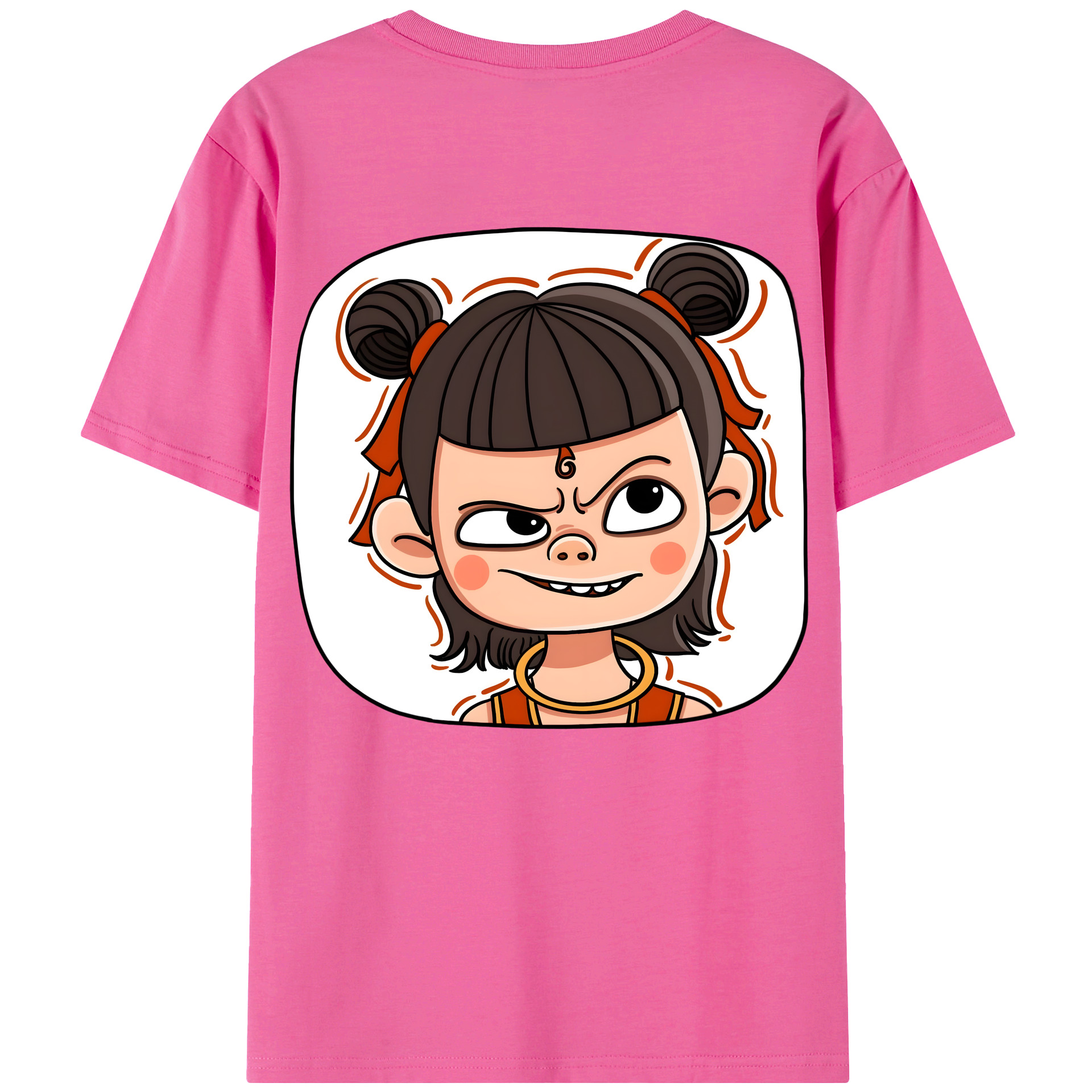 （画像用） Ne Zha 2 ナタ 魔童の大暴れ レディース半袖Tシャツ(バックプリント)